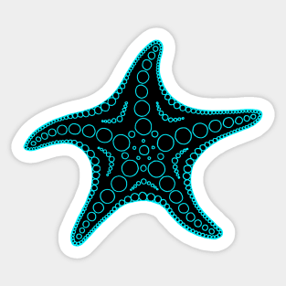 Starfish (blue/black) Sticker